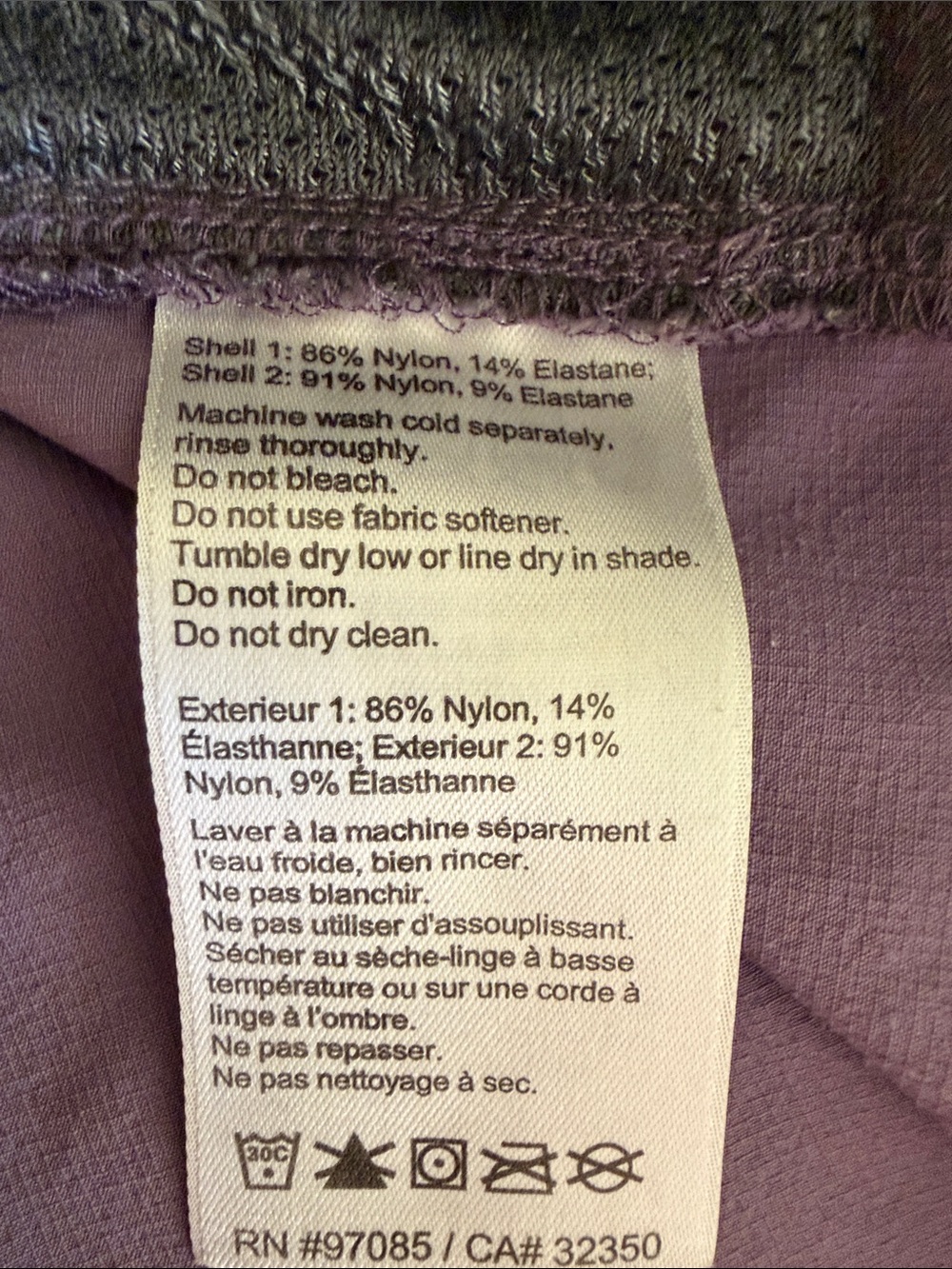Outdoor Research nylon performance hoodie Small petite in purple - Picture 8 of 9